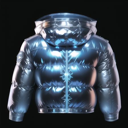 03204-1354742053-game icon institute, game icon,A down jacket, laser, crystal, fabric, no human figures, still life, simple background, with a ca.png